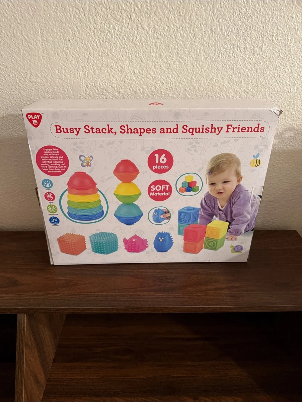 Busy Stack Shapes and Squishy Friends - Colorful Kids Toy Set
